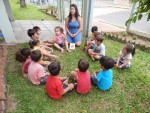 Roda de conversa com os alunos Com-vida sobre o Rio do nosso Bairro.